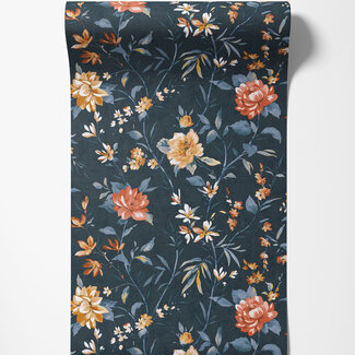 Dutch Wallcoverings Dutch Wallcoverings - FC Journey to the East - Sazanka Navy  - 91850