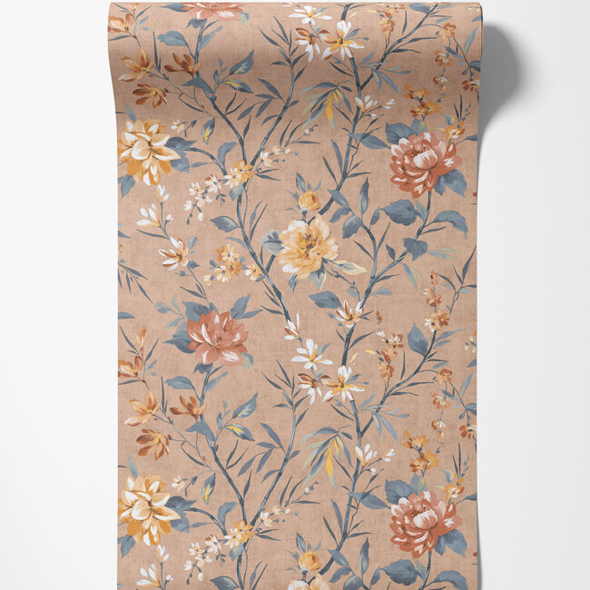 Dutch Wallcoverings Dutch Wallcoverings - FC Journey to the East - Sazanka Coral - Vliesbehang - 10m x 53cm - 91854