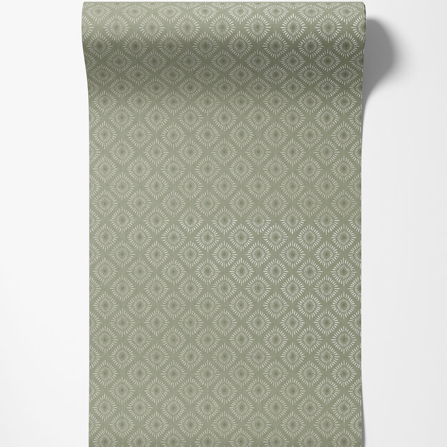 Dutch Wallcoverings Dutch Wallcoverings - FC Journey to the East - Sunstone Sage - Vliesbehang - 10m x 53cm - 91870
