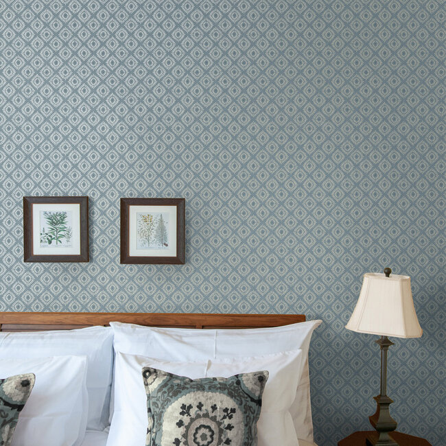 Dutch Wallcoverings Dutch Wallcoverings - FC Journey to the East - Sunstone Blue  - Vliesbehang - 10m x 53cm - 91871