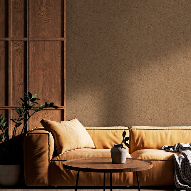 Dutch Wallcoverings Dutch Wallcoverings - FC Sahara- Tenere Terracotta - Vliesbehang - 10m x 53cm - 66010
