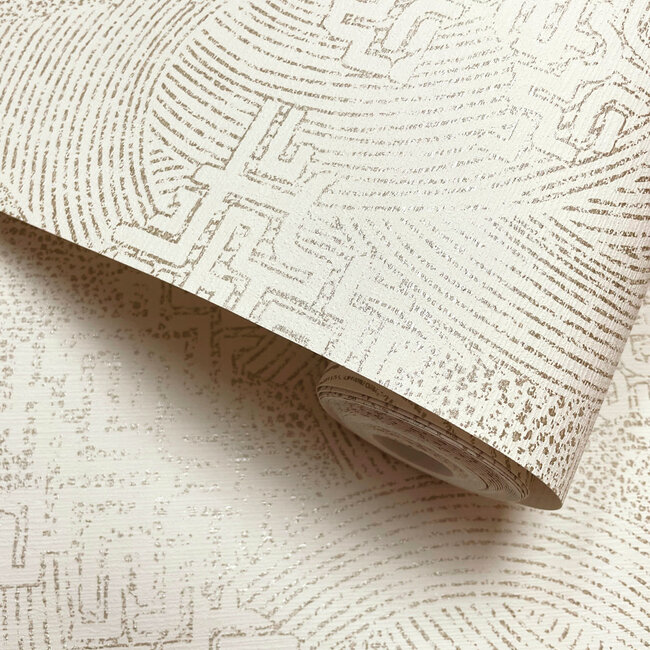 Dutch Wallcoverings Dutch Wallcoverings - FC Sahara- Richat Ivory - Vliesbehang - 10m x 53cm - 66027