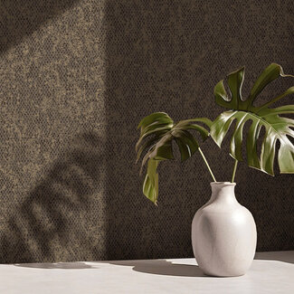 Dutch Wallcoverings Dutch Wallcoverings - FC Sahara- Sinamay Noir Gold - 66083