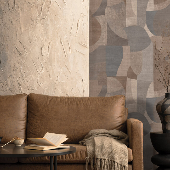 Dutch Wallcoverings Dutch Wallcoverings - FC Sahara- Dune Navy - Vliesbehang - 10m x 53cm - 66117