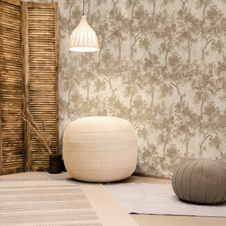 Dutch Wallcoverings Dutch Wallcoverings - FC Sahara- Tipu Taupe Beads - 99500