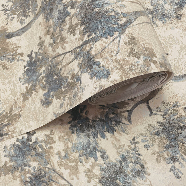 Dutch Wallcoverings Dutch Wallcoverings - FC Sahara- Tipu Indigo Blue Beads - Vliesbehang - 10m x 53cm - 99501