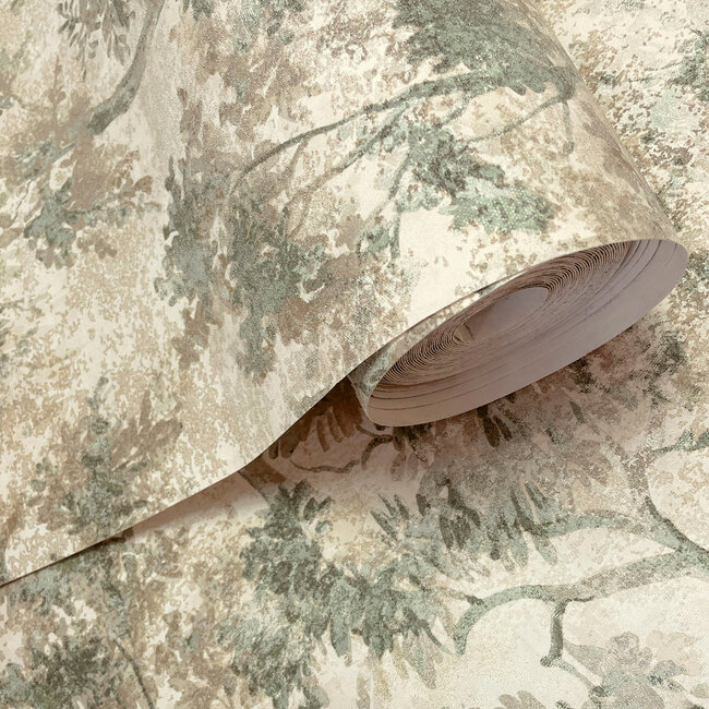 Dutch Wallcoverings Dutch Wallcoverings - FC Sahara- Tipu Emerald Green Beads - Vliesbehang - 10m x 53cm - 99503