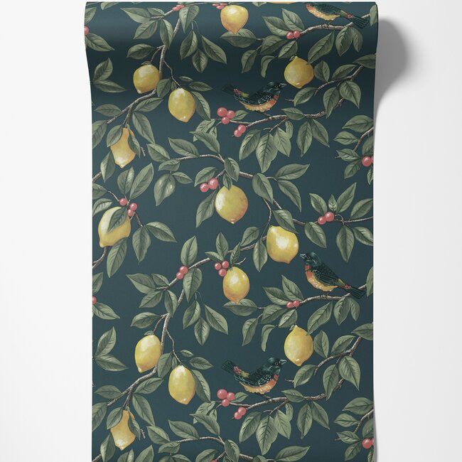 Dutch Wallcoverings Dutch Wallcoverings - FC Tales of the Manor - Ponderosa Teal - Vliesbehang - 10m x 53cm - 91891