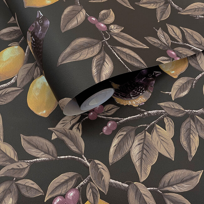 Dutch Wallcoverings Dutch Wallcoverings - FC Tales of the Manor - Ponderosa Charcoal - Vliesbehang - 10m x 53cm - 91892