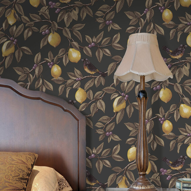 Dutch Wallcoverings Dutch Wallcoverings - FC Tales of the Manor - Ponderosa Charcoal - Vliesbehang - 10m x 53cm - 91892