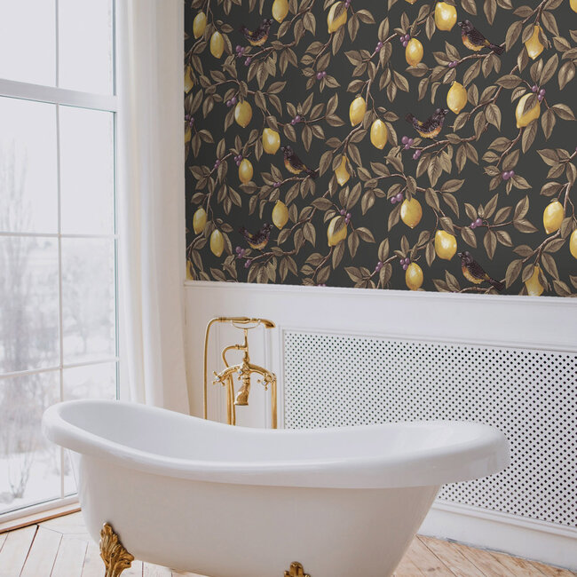 Dutch Wallcoverings Dutch Wallcoverings - FC Tales of the Manor - Ponderosa Charcoal - Vliesbehang - 10m x 53cm - 91892