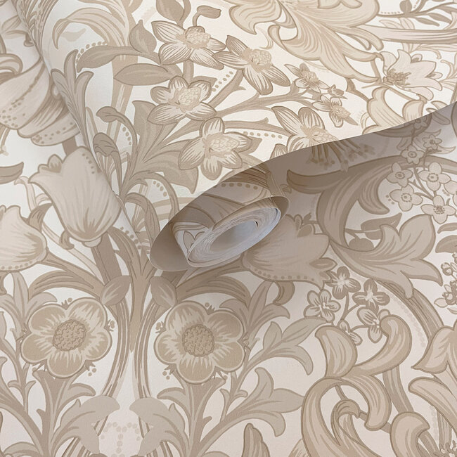 Dutch Wallcoverings Dutch Wallcoverings - FC Tales of the Manor - Fleurmont Neutral - Vliesbehang - 10m x 53cm - 91901