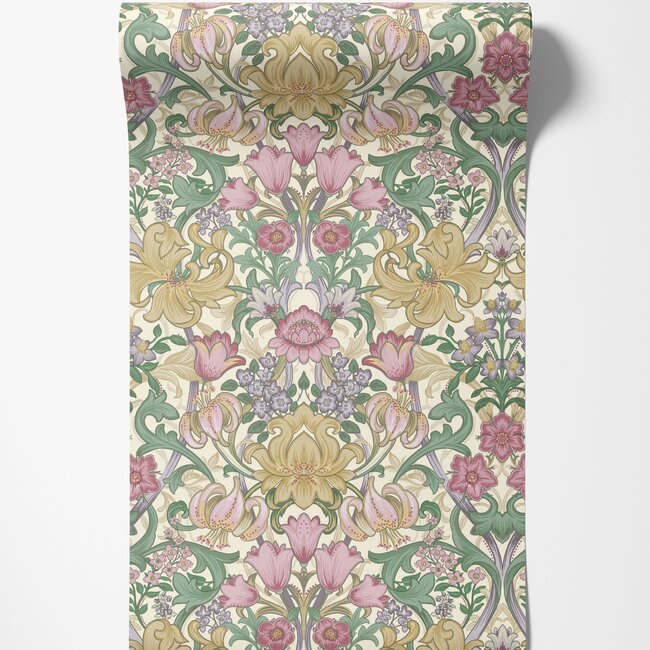 Dutch Wallcoverings Dutch Wallcoverings - FC Tales of the Manor - Fleurmont Cream - Vliesbehang - 10m x 53cm - 91902