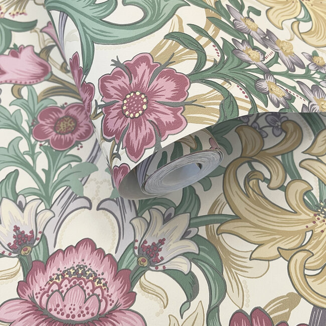 Dutch Wallcoverings Dutch Wallcoverings - FC Tales of the Manor - Fleurmont Cream - Vliesbehang - 10m x 53cm - 91902