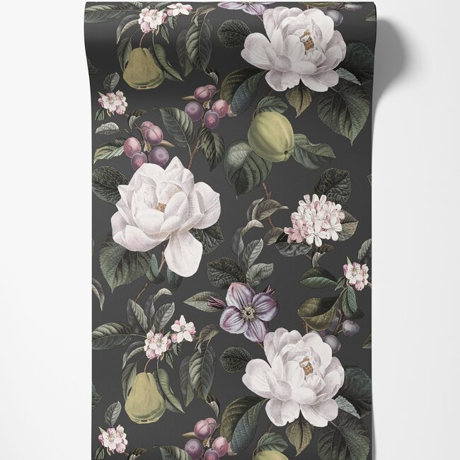 Dutch Wallcoverings Dutch Wallcoverings - FC Tales of the Manor - Pendula Charcoal - Vliesbehang - 10m x 53cm - 91911