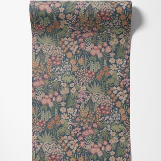 Dutch Wallcoverings Dutch Wallcoverings - FC Tales of the Manor - Lysandra Navy/Multi - 91921