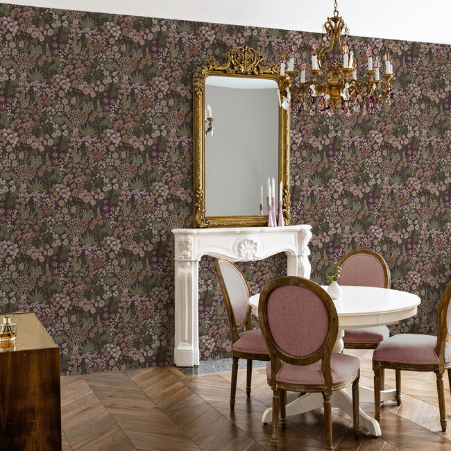 Dutch Wallcoverings Dutch Wallcoverings - FC Tales of the Manor - Lysandra Mulberry - Vliesbehang - 10m x 53cm - 91922