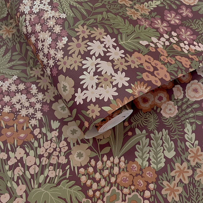 Dutch Wallcoverings Dutch Wallcoverings - FC Tales of the Manor - Lysandra Mulberry - Vliesbehang - 10m x 53cm - 91922