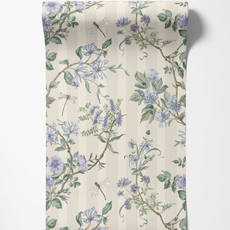 Dutch Wallcoverings Dutch Wallcoverings - FC Tales of the Manor - Camberley Neutral/Blue - 91931