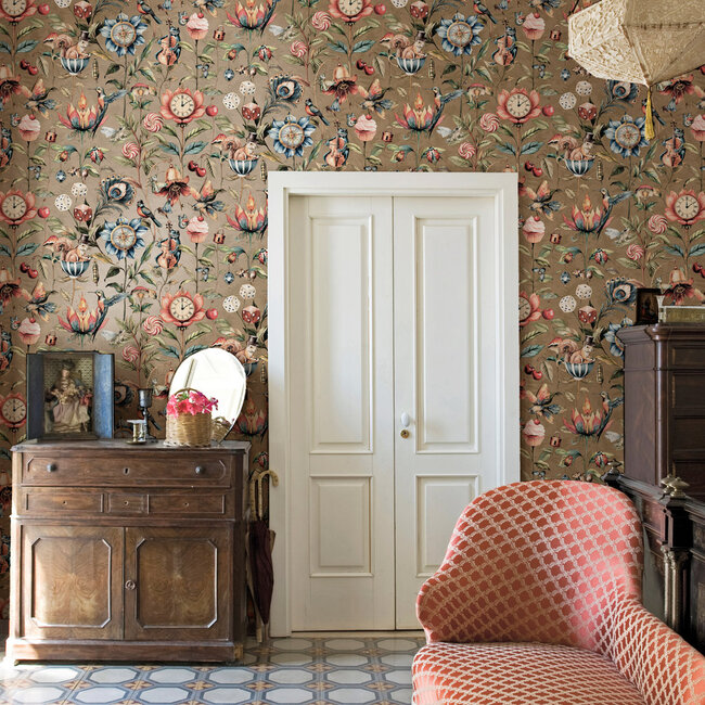 Dutch Wallcoverings Dutch Wallcoverings - FC Tales of the Manor - Elysium Gold - Vliesbehang - 10m x 53cm - 91940