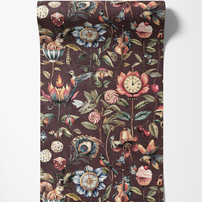 Dutch Wallcoverings Dutch Wallcoverings - FC Tales of the Manor - Elysium Mulberry - Vliesbehang - 10m x 53cm - 91942