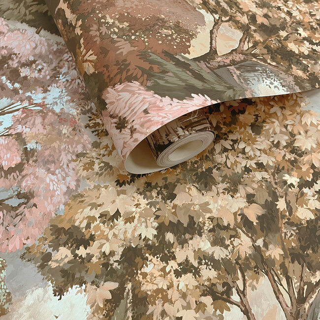 Dutch Wallcoverings Dutch Wallcoverings - FC Tales of the Manor - Pinecrest Rust/Green - Vliesbehang - 10m x 53cm - 91951