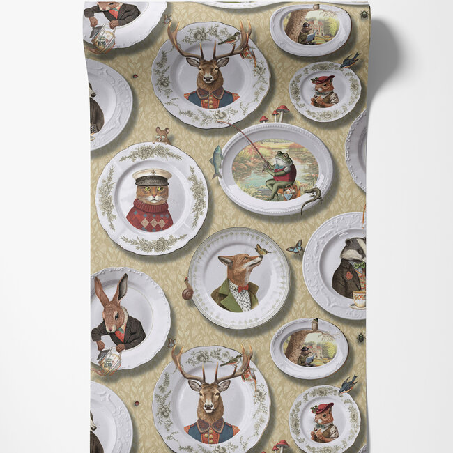 Dutch Wallcoverings Dutch Wallcoverings - FC Tales of the Manor - FC Tales of the Manor Ochre - Vliesbehang - 10m x 53cm - 91960