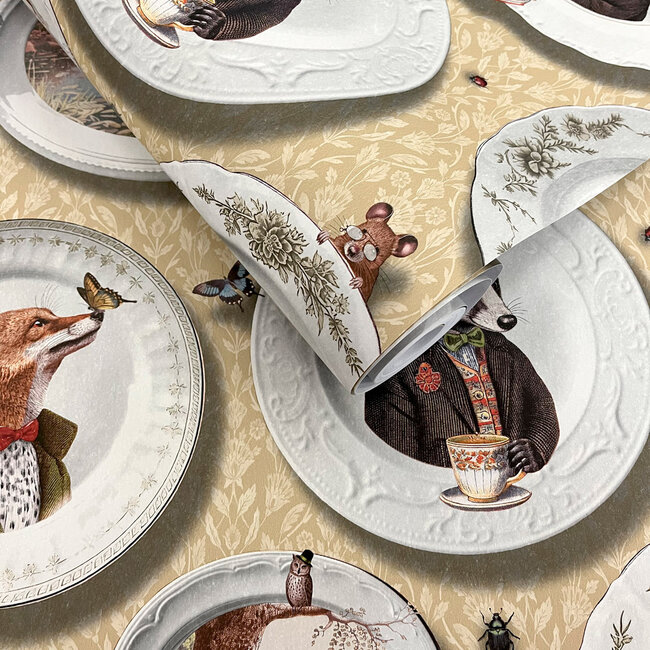 Dutch Wallcoverings Dutch Wallcoverings - FC Tales of the Manor - FC Tales of the Manor Ochre - Vliesbehang - 10m x 53cm - 91960