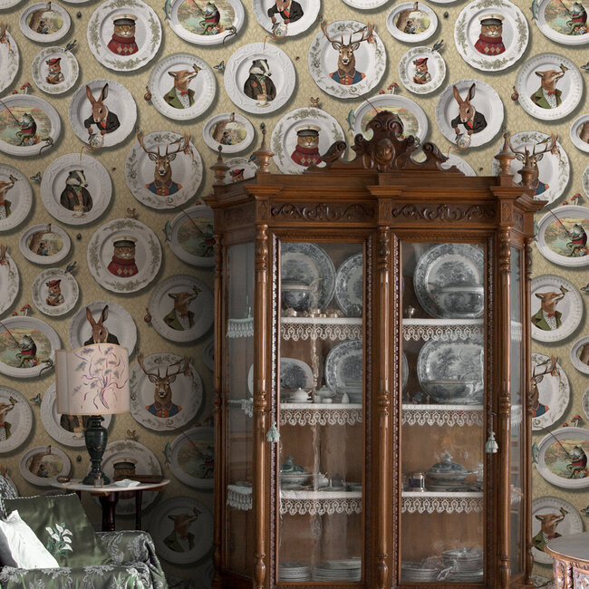 Dutch Wallcoverings Dutch Wallcoverings - FC Tales of the Manor - FC Tales of the Manor Ochre - Vliesbehang - 10m x 53cm - 91960