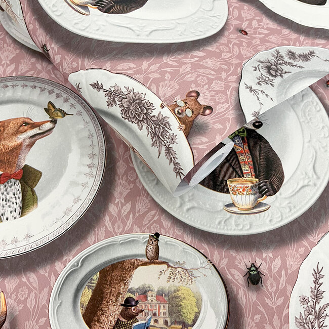 Dutch Wallcoverings Dutch Wallcoverings - FC Tales of the Manor - FC Tales of the Manor Blush - Vliesbehang - 10m x 53cm - 91963