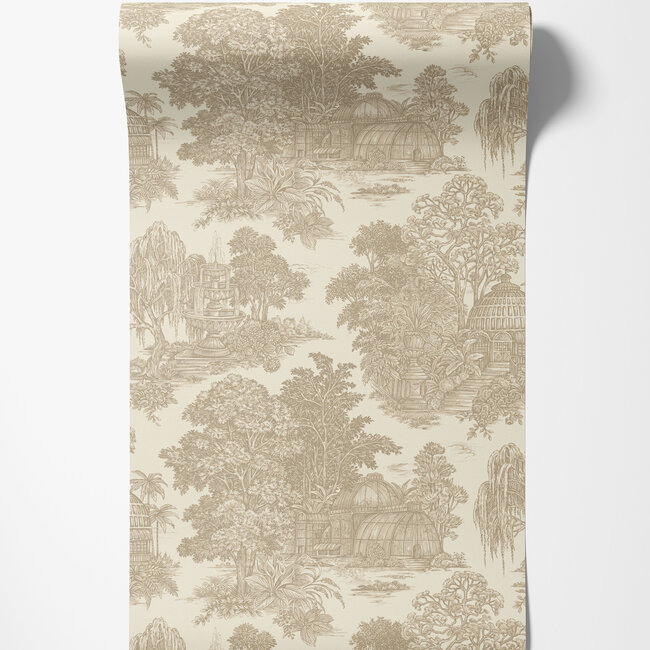 Dutch Wallcoverings Dutch Wallcoverings - FC Tales of the Manor - Blenheim Cream - Vliesbehang - 10m x 53cm - 91973