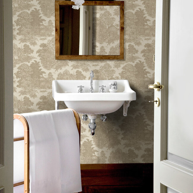 Dutch Wallcoverings Dutch Wallcoverings - FC Tales of the Manor - Blenheim Cream - Vliesbehang - 10m x 53cm - 91973