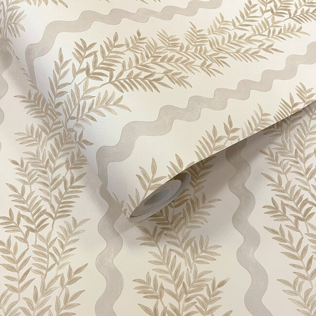 Dutch Wallcoverings Dutch Wallcoverings - FC Tales of the Manor - Pipkin Stripe Natural - Vliesbehang - 10m x 53cm - 91982