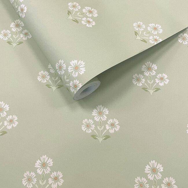 Dutch Wallcoverings Dutch Wallcoverings - FC Tales of the Manor - Isadora Sage - Vliesbehang - 10m x 53cm - 91991