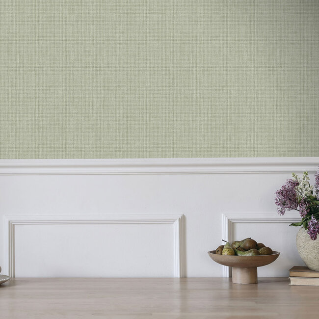 Dutch Wallcoverings Dutch Wallcoverings - FC Tales of the Manor - Ormsby Texture Sage - Vliesbehang - 10m x 53cm - 92000