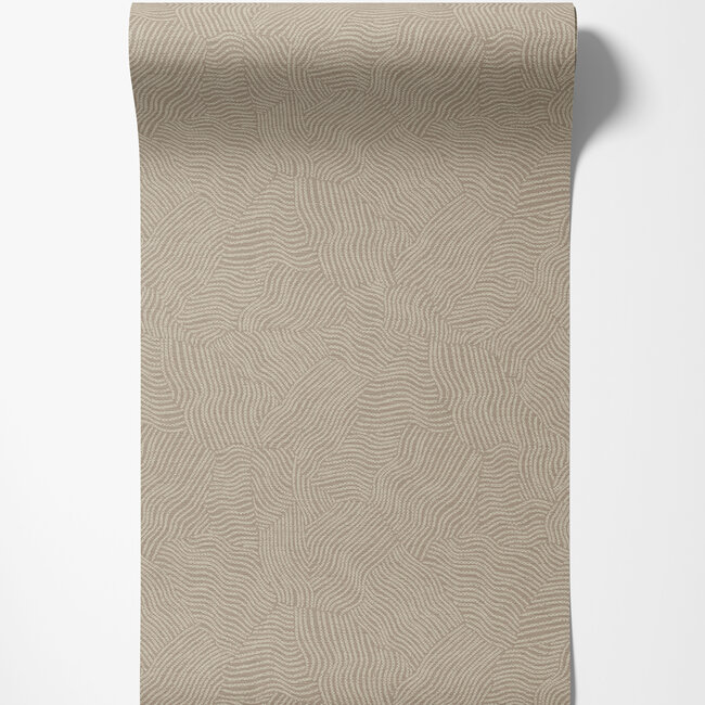 Dutch Wallcoverings Dutch Wallcoverings - FC Sahara- Tenere Taupe - Vliesbehang - 10m x 53cm - 66012