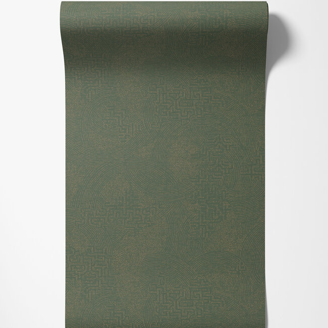 Dutch Wallcoverings Dutch Wallcoverings - FC Sahara- Richat Emerald Green - Vliesbehang - 10m x 53cm - 66028