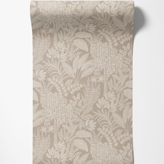 Dutch Wallcoverings Dutch Wallcoverings - FC Sahara- Oasis Taupe - Vliesbehang - 10m x 53cm - 66053