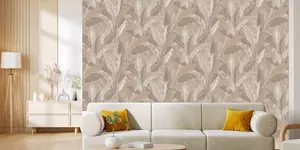 Behang als eyecatcher: één muur met dessin, de rest in uni