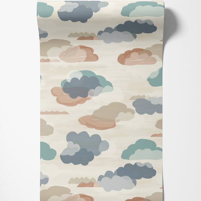 Dutch Wallcoverings Dutch Wallcoverings - Little Dreamers- Figari blauw - Vliesbehang - 10m x 53cm - LD2015