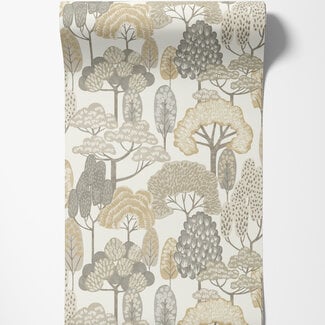 Dutch Wallcoverings Dutch Wallcoverings - Little Dreamers- Happy Trees beige - LD2103