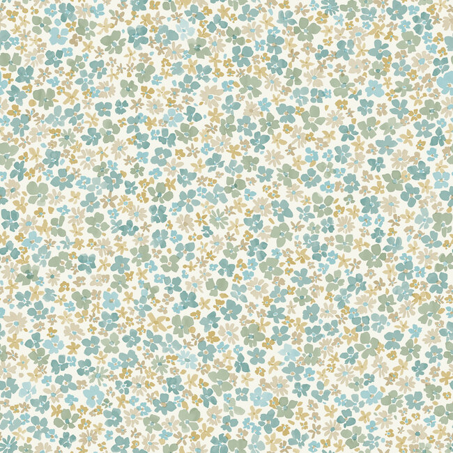 Dutch Wallcoverings Dutch Wallcoverings - Little Dreamers- Veronica azuur - Vliesbehang - 10m x 53cm - LD3009