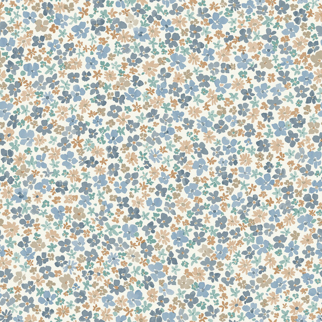 Dutch Wallcoverings Dutch Wallcoverings - Little Dreamers- Veronica blauw - Vliesbehang - 10m x 53cm - LD3015