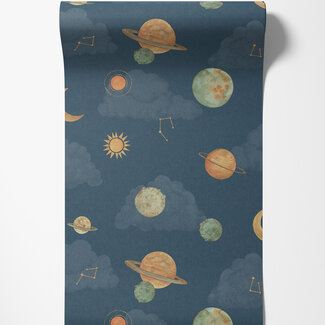 Dutch Wallcoverings Dutch Wallcoverings - Little Dreamers- Maury blauw - LD3515