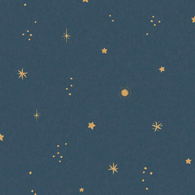 Dutch Wallcoverings Dutch Wallcoverings - Little Dreamers- Dudley Analog blauw - Vliesbehang - 10m x 53cm - LD3615