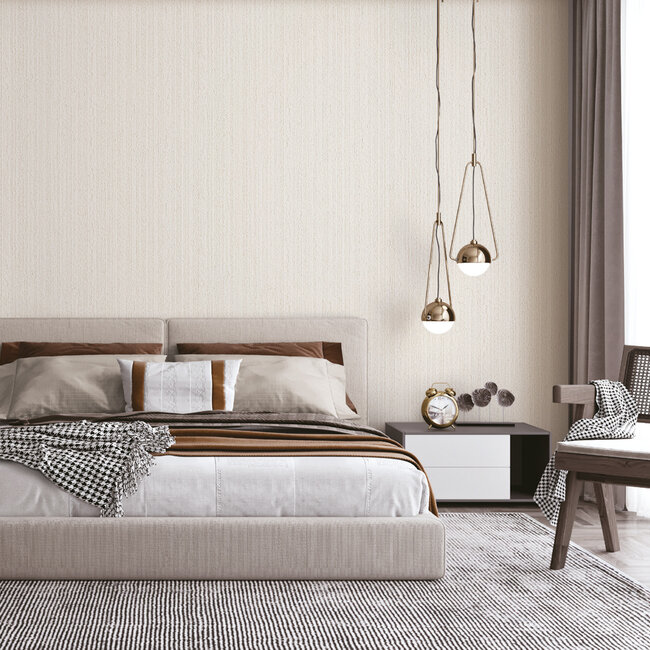 Dutch Wallcoverings Dutch Wallcoverings - Luxury Colors clay stream cream - Vliesbehang - 10m x 53cm - LC522102