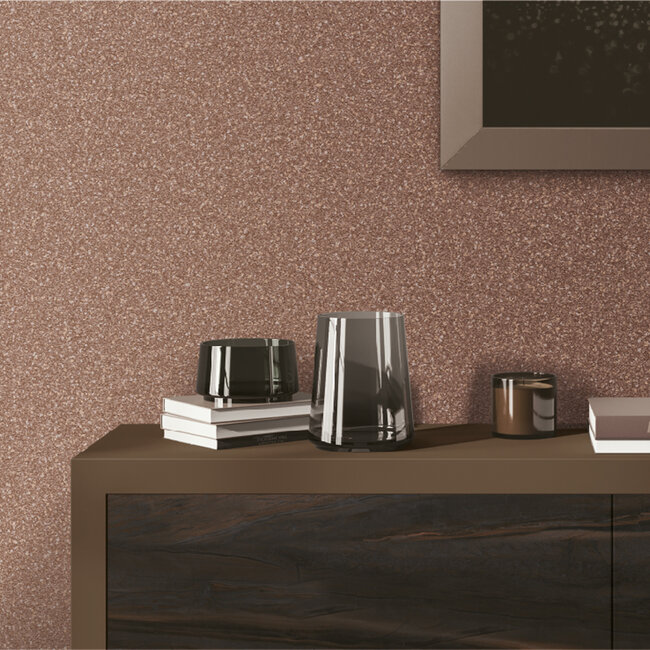Dutch Wallcoverings Dutch Wallcoverings - Luxury Colors quartz terracotta - Vliesbehang - 10m x 53cm - LC522406