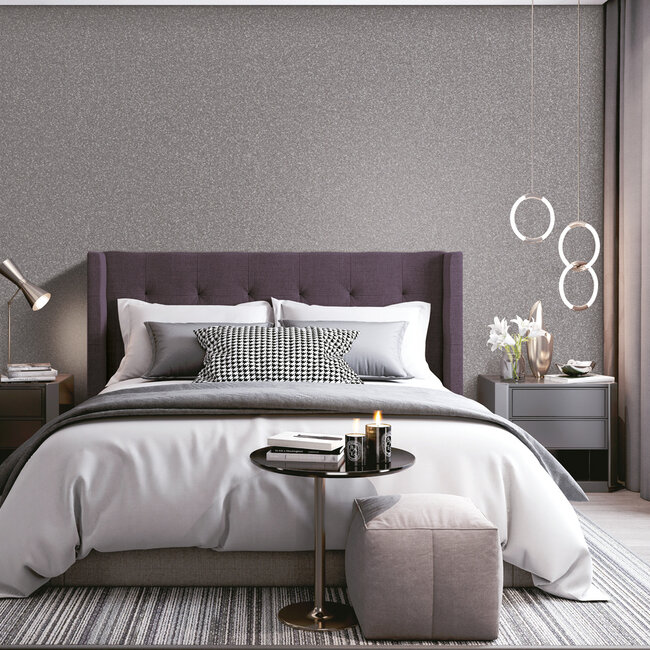 Dutch Wallcoverings Dutch Wallcoverings - Luxury Colors quartz grijs - Vliesbehang - 10m x 53cm - LC522407