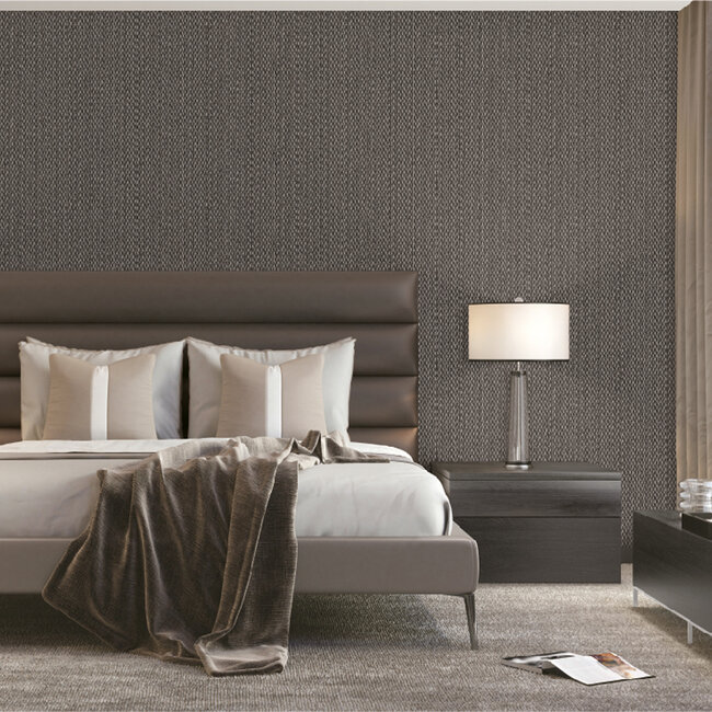 Dutch Wallcoverings Dutch Wallcoverings - Luxury Colors knotted twist black - Vliesbehang - 10m x 53cm - LC522507