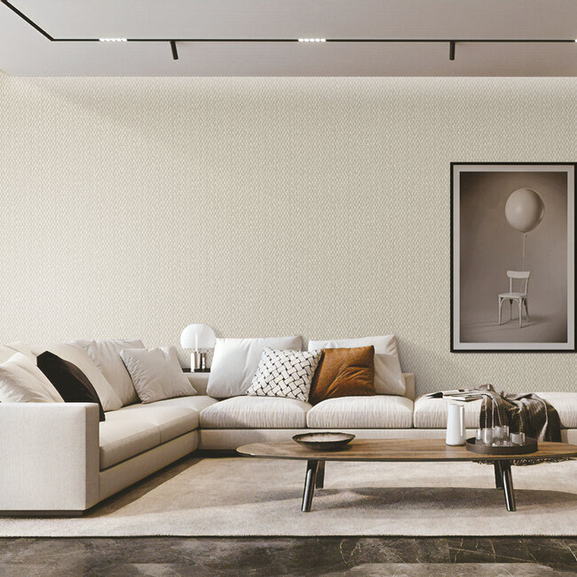 Dutch Wallcoverings Dutch Wallcoverings - Luxury Colors knotted twist cream - Vliesbehang - 10m x 53cm - LC522509